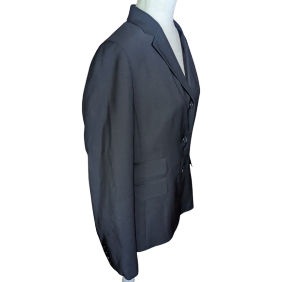 Talbots Classic Black Blazer Wool Blend Office Siren Career Sz 10 - Picture 2 of 12